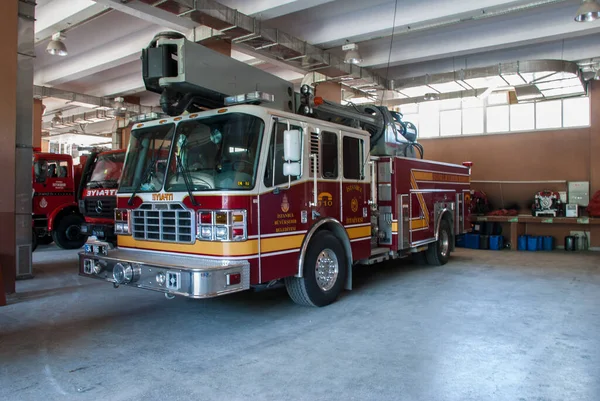 Fire Trucks Garage — Stock Photo, Image