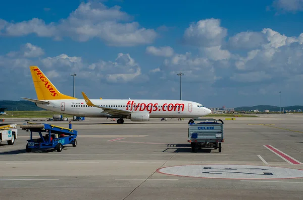 Pegasus Havayolları havaalanında bekliyor.