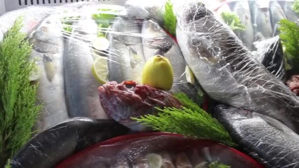 Detalhe Peixe Restaurante Istanbul — Vídeo de Stock