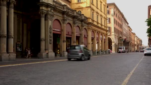 Uitzicht Vanaf Straat Van Bologna Italie — Stockvideo