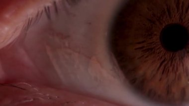 Süper makro göz ve göz hareketi