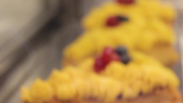 Küçük Pastane Ürünleri Sergisi — Stok video