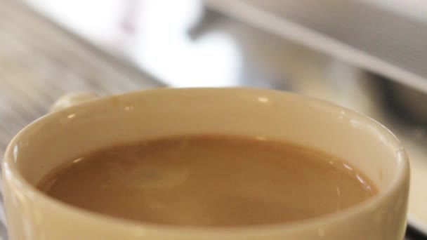 Färsk Espresso Kaffe Droppe — Stockvideo