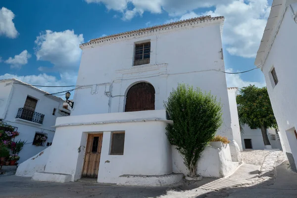 Templom Egy Város Dél Spanyolországban Templom Fehér Homlokzattal Van Ablakok — Stock Fotó