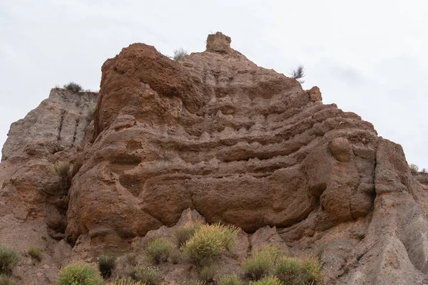 Paisaje Montañoso Sur España Las Montañas Están Fuertemente Erosionadas Una — Foto de Stock