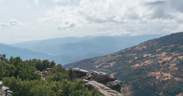 Movimiento Nubes Las Montañas Del Sur España Las Montañas Hay — Vídeos de Stock