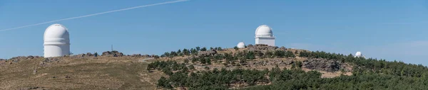 Astronomisches Observatorium Von Calar Alto Südspanien Gibt Kiefernwälder Und Der — Stockfoto