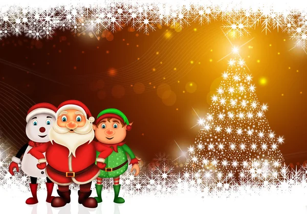 Merry Christmas Happy Christmas Santa Rendeer Cheerful Santa Claus Elvis — Stock Photo, Image