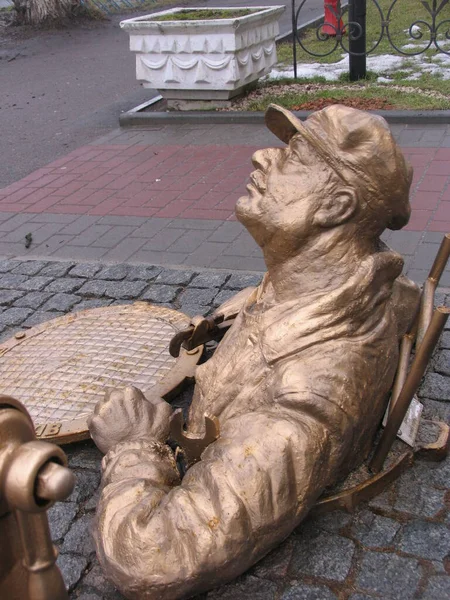 Monumento Uma Utilidade Água Cidade Cherkasy — Fotografia de Stock