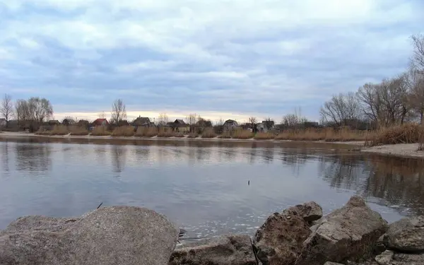 Берег Водного Узбережжя Дніпро Черкаси — стокове фото