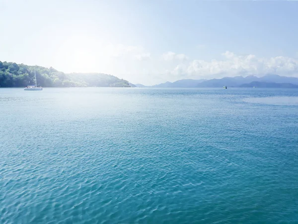 Groen Blauwe Zee Met Het Eiland Hemel Thailand — Stockfoto