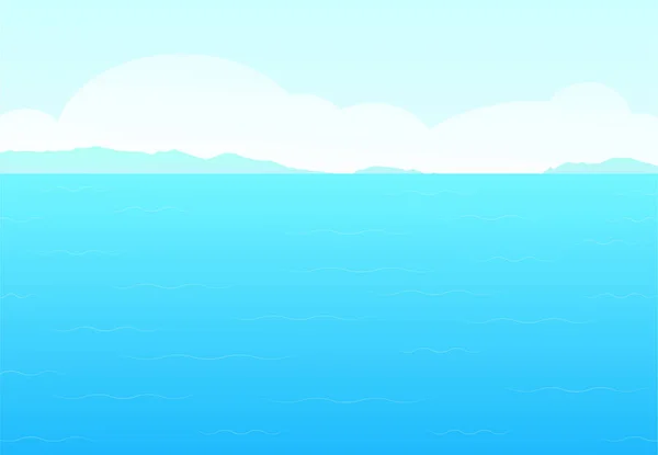 Море Небо Облако Фона Дизайне Векторного Искусства — стоковый вектор