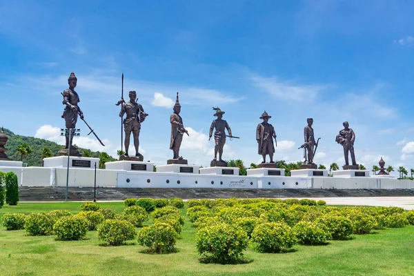 Хуахин Таиланд Августа 2018 Года Парк Раджабхаи Гигантскими Статуями Королей — стоковое фото