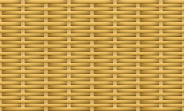 Sorunsuz kahverengi örgü rattan desen, vektör sanat tasarım