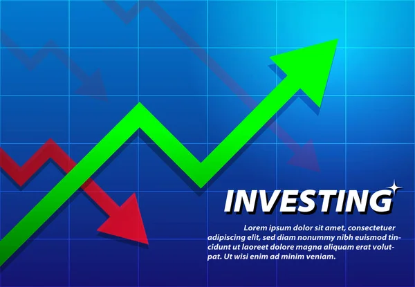 Tendance Flèche Vers Haut Fond Investissement Art Vectoriel — Image vectorielle