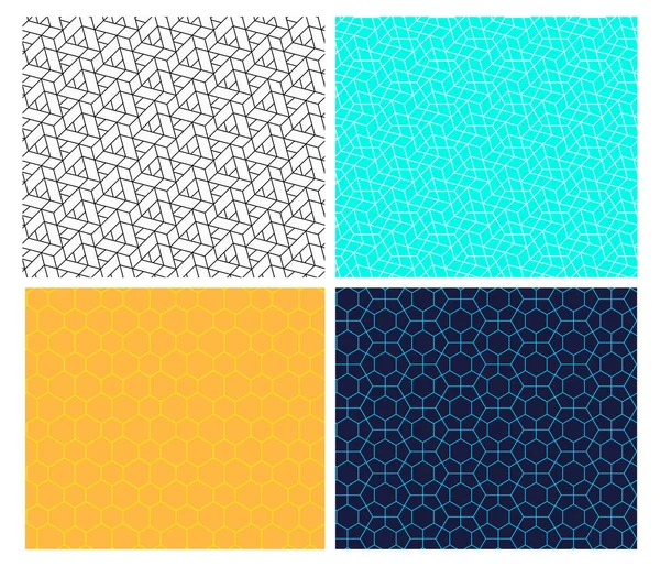 Modèle Ligne Hexagonale Géométrique Sans Couture Art Vectoriel — Image vectorielle