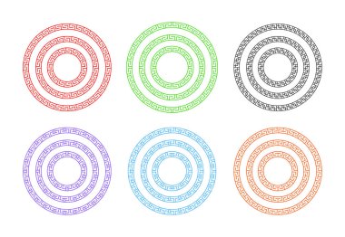 Çin daire pencere çerçevesi, izole her öğe, vektör sanat