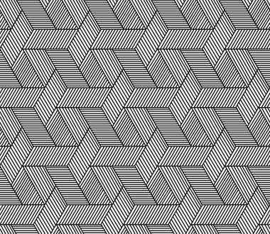 Sorunsuz altıgen rattan desen vektör sanat tasarım