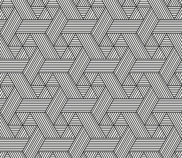 ラタン スタイル ベクター アートでシームレスな六角形パターン — ストックベクタ