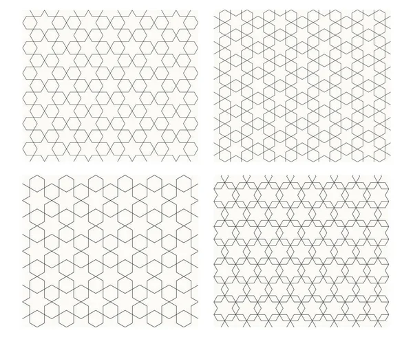 Bezszwowe Wzór Geometryczny Cienkiej Linii Sztuka Wektor — Wektor stockowy