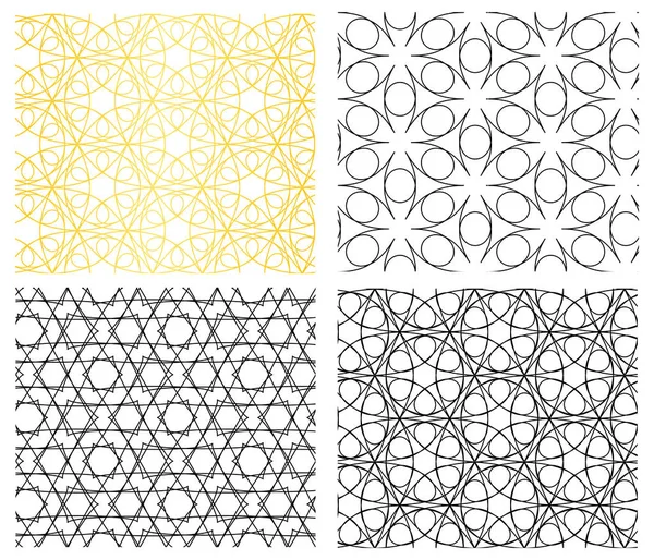 Modèle Ligne Courbe Géométrique Sans Couture Art Vectoriel — Image vectorielle