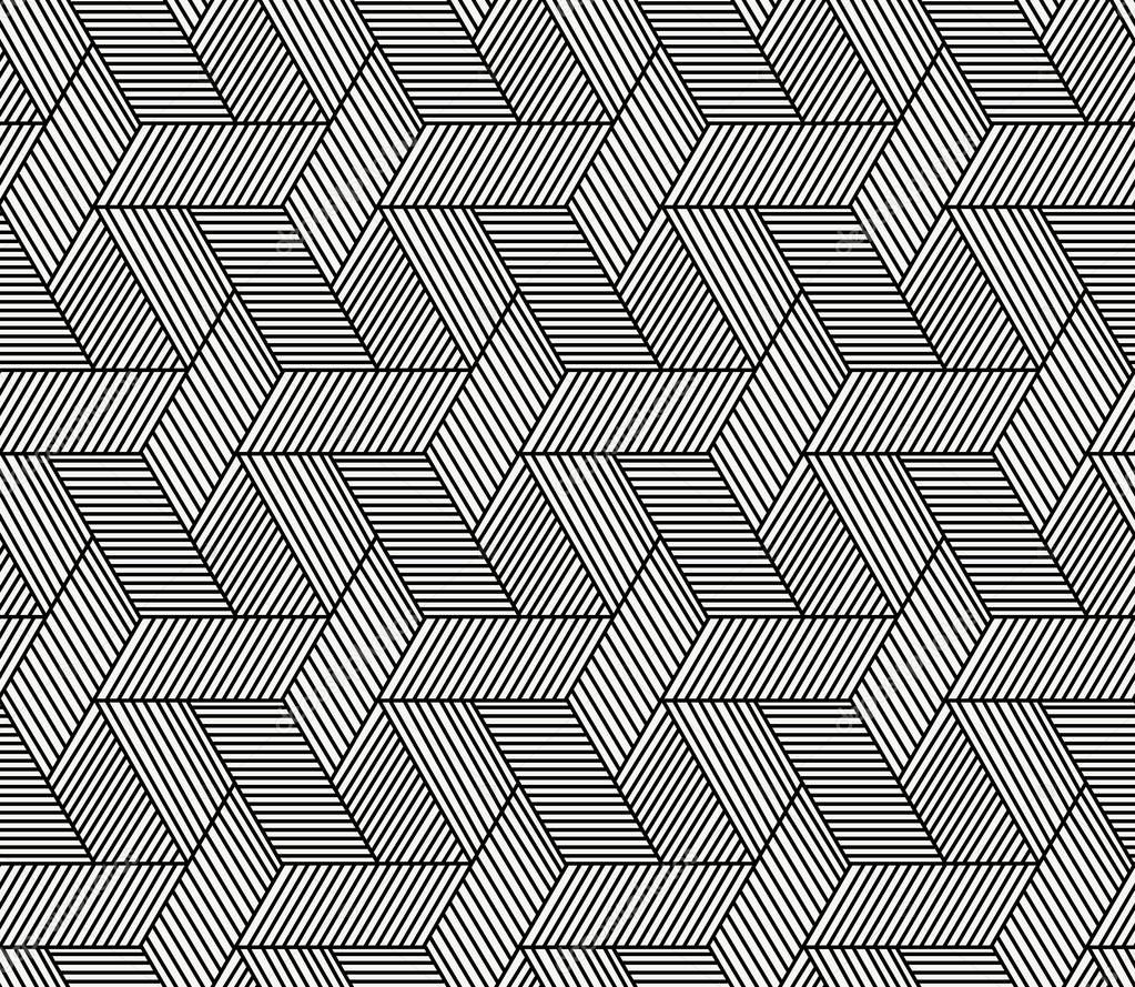 Seamless Hexagon rattan pattern vector art design