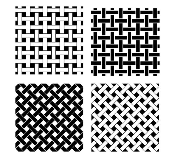 Seamless Knot Pattern Black White Vector Art — Stock Vector