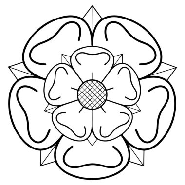 Doğu binme Yorkshire hanedan gül vektör