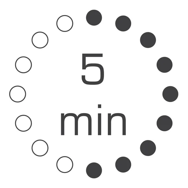 5分钟 秒表矢量图标 数字计时器 钟表计时器倒计时符号 — 图库矢量图片