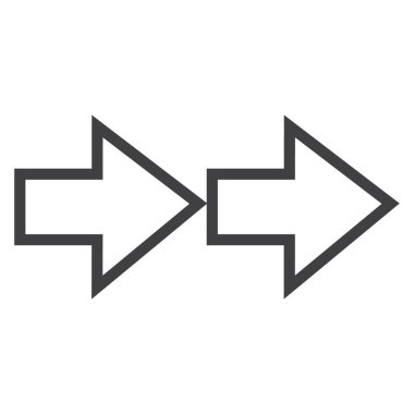 Daire basit vektör simgesi iki ok yönünde sağ.