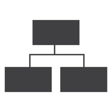 Hiyerarşi çizelgesi, diyagram vektör simgesi.