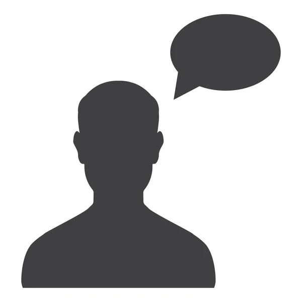 Πρόσωπο Εικονίδιο Λεκτικών Φυσαλίδων Διάνυσμα Διάλογο Μιλήσω Σημάδι Σύμβολο — Διανυσματικό Αρχείο