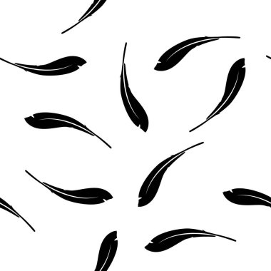 Tüy seamless modeli, tipografi, t-shirt grafik, vektörel çizimler için arka plan