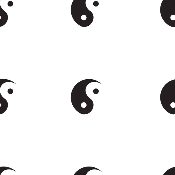 Vektor Nahtloses Muster Hintergrund Mit Yin Yang Symbol — Stockvektor