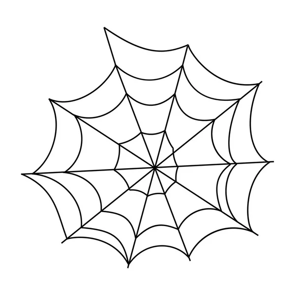 Halloween Spinnenweb Vector Frame Rand Tussenschotten Geïsoleerd Wit Met Spinnenweb — Stockvector