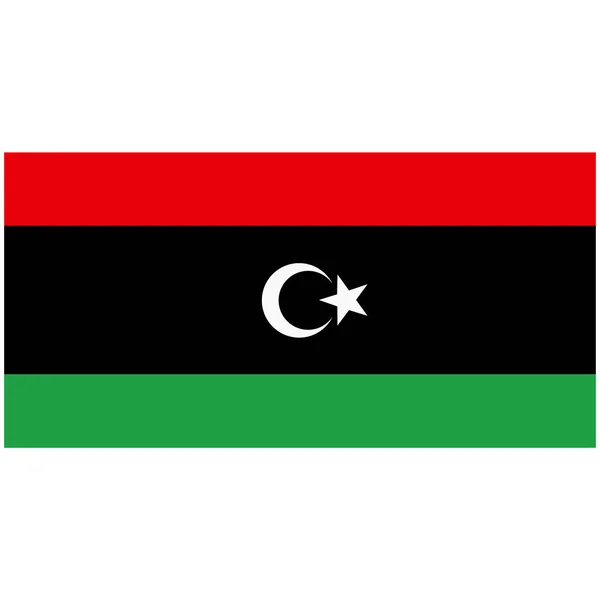 Raster Illustratie Libië Vlagpictogram Geïsoleerd Een Witte Achtergrond Rechthoek Nationale — Stockfoto
