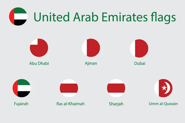 Icono Trama Banderas Redondas Emiratos Árabes Unidos Dubai Abu Dhabi — Foto de Stock