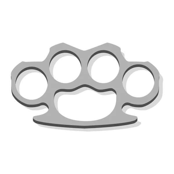 Raster Icon Metal Knuckles Isolated White Background Weapon — Stock Photo, Image