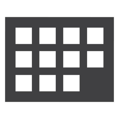 İzole basit düz web takvim raster simgesini