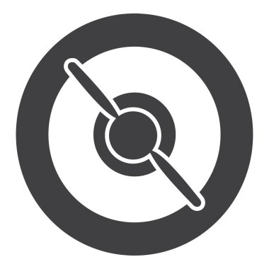 Raster simgesi beyaz arka plan üzerinde uçak isoletad pervanesinin. 