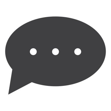 Basit düz raster simgesini konuşma balonu. Mesaj işareti, sembol