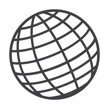 Raster simgesi küre, gezegen işaret veya izole sembolü.