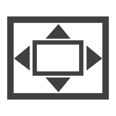 Video ekran raster simgesini dağıtın. Multimedya işaret, sembol öğesi.