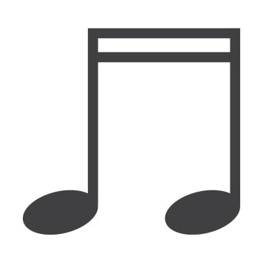 Raster müzik not simgesi. Melodi işaret, sembol
