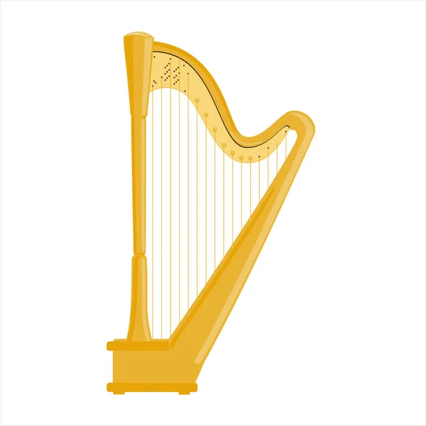 Illustration Matricielle Instrument Musique Classique Harpe Pédales Isolée Sur Fond — Photo