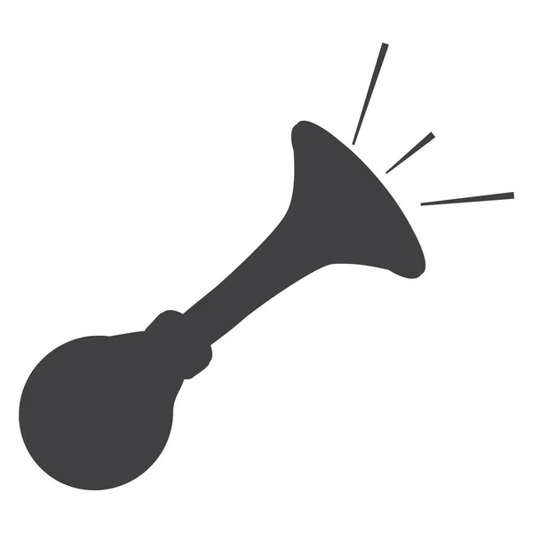 Klaxon Sound Raster Icon Einfaches Flaches Design Isoliert Geräuschschild Symbol — Stockfoto