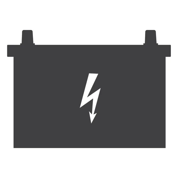 Rasterdarstellung Der Autobatterie Mit Blitz Symbol Autoteile Autobatterie Symbol — Stockfoto