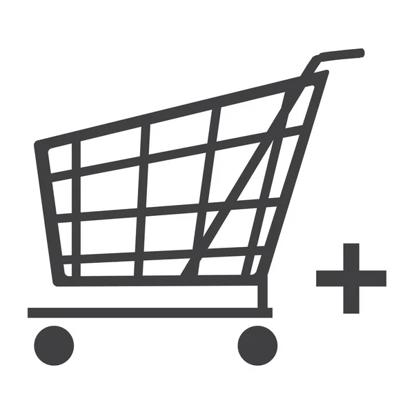 Raster Shopping Cart Ikonen Lägg Till Varukorgen — Stockfoto