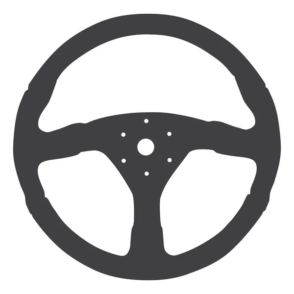 Sports Car Steering Wheel Raster Icon Isolated White Background Grey — Stock Photo, Image