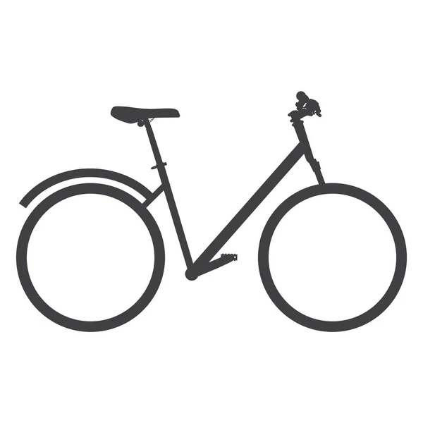 Raster Illustration Silhouette New Modern Sport Bicycle Transport Transportation Icon — Stock Photo, Image